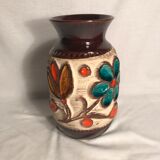Vase ancien en céramique fleur france galerie vintage