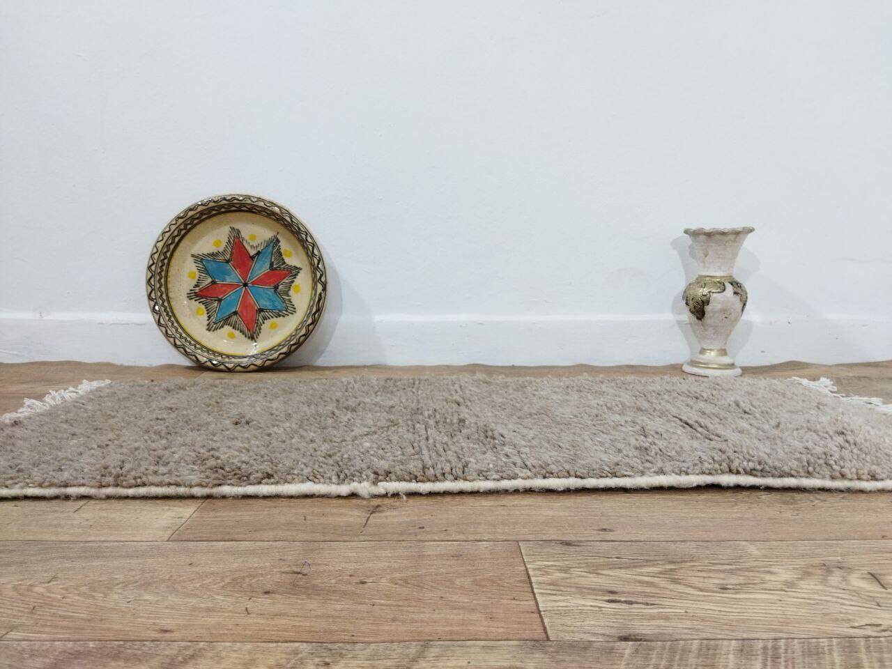 Handcrafted Moroccan Berber Rug 138 X 62 CM