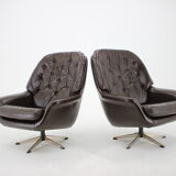 1970s Leatherette Swivel Lounge Chair