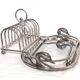 Foie gras platter + toast holder / Silver-plated metal foie gras service