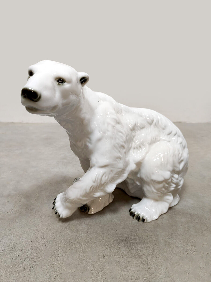 Vintage large porcelain polar bear Royal Dux