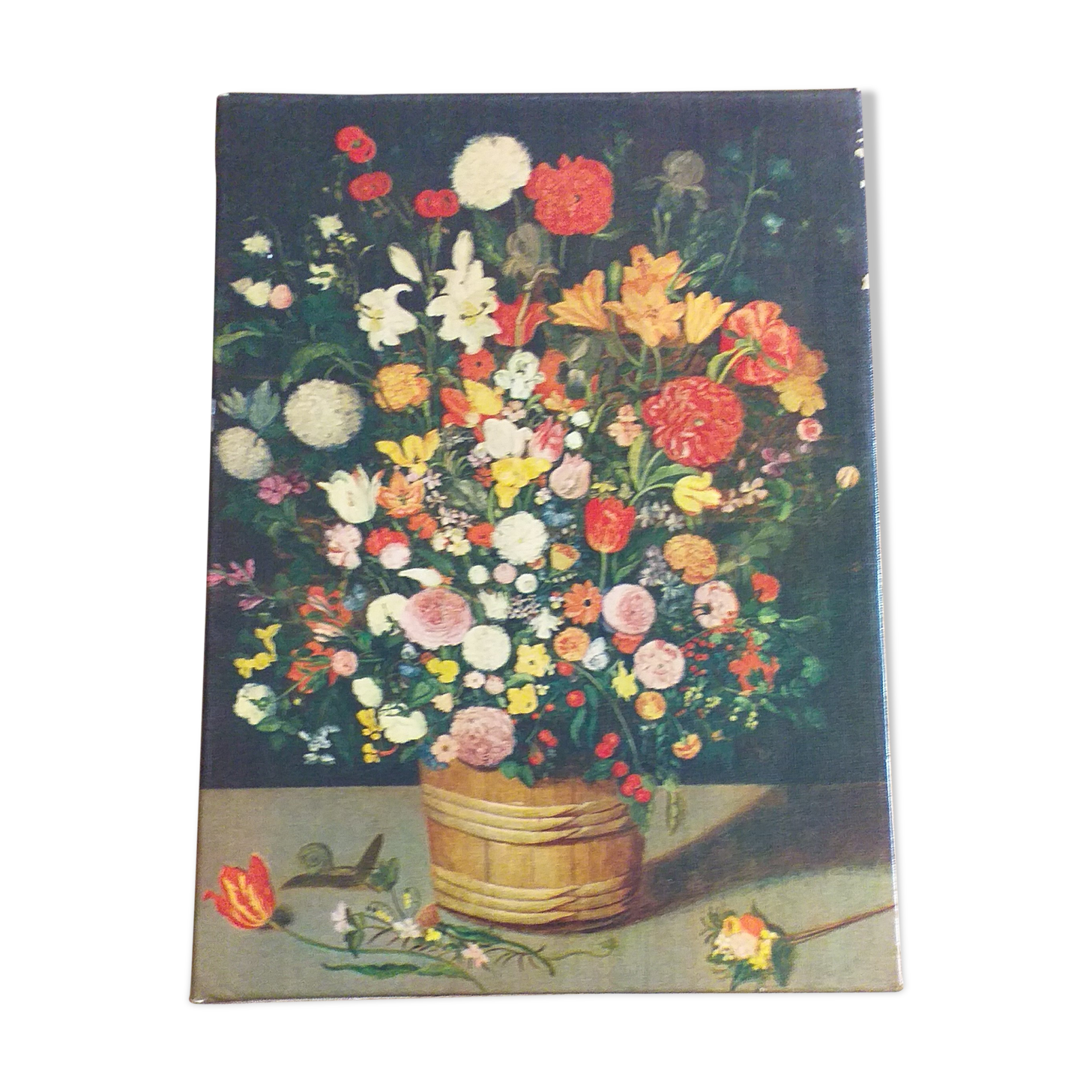 Print on canvas bouquet of flowers with a spiral 1964 braun et cie