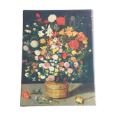 Print on canvas bouquet of flowers with a spiral 1964 braun et cie
