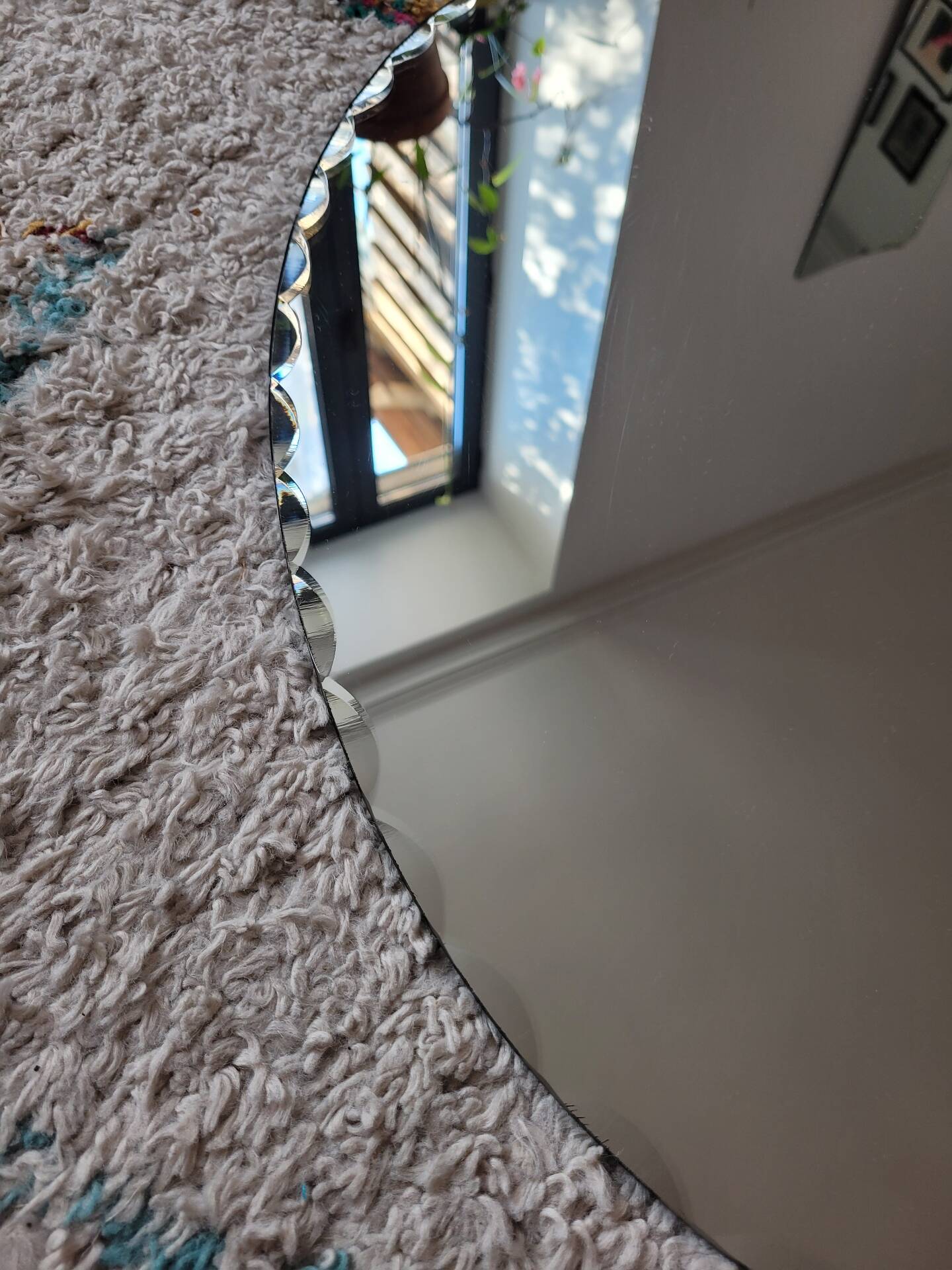 Miroir ovale biseauté à poser