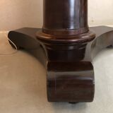 Large mahogany and marble empire pedestal table