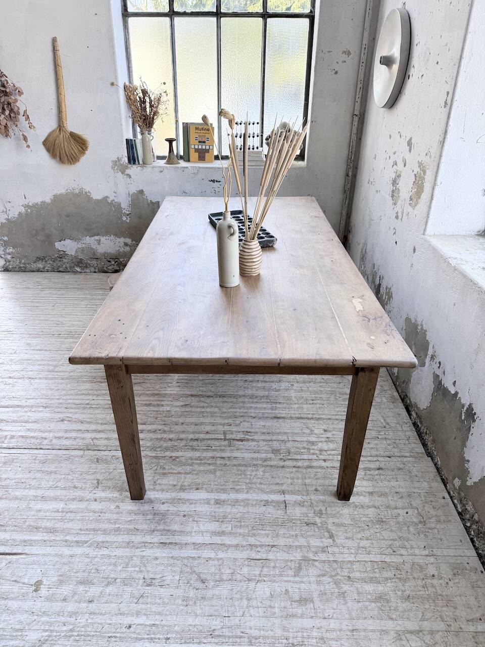 Oak farmhouse table 1950 212cm