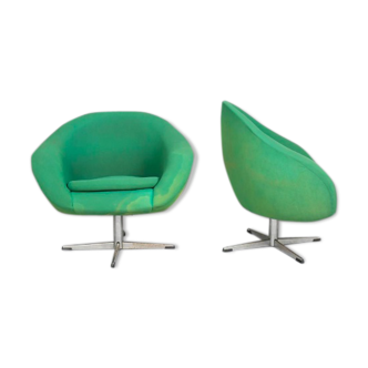 Paire de fauteuils pivotants