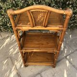 Rattan and bamboo shelf