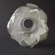 Vintage Art Deco Frosted Satin Glass Rose Flower Lamp Shade