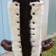 Tripod chair/stool in wood and goatskin