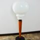 Modern table lamp, 1970s, metal, wood and glass, E27