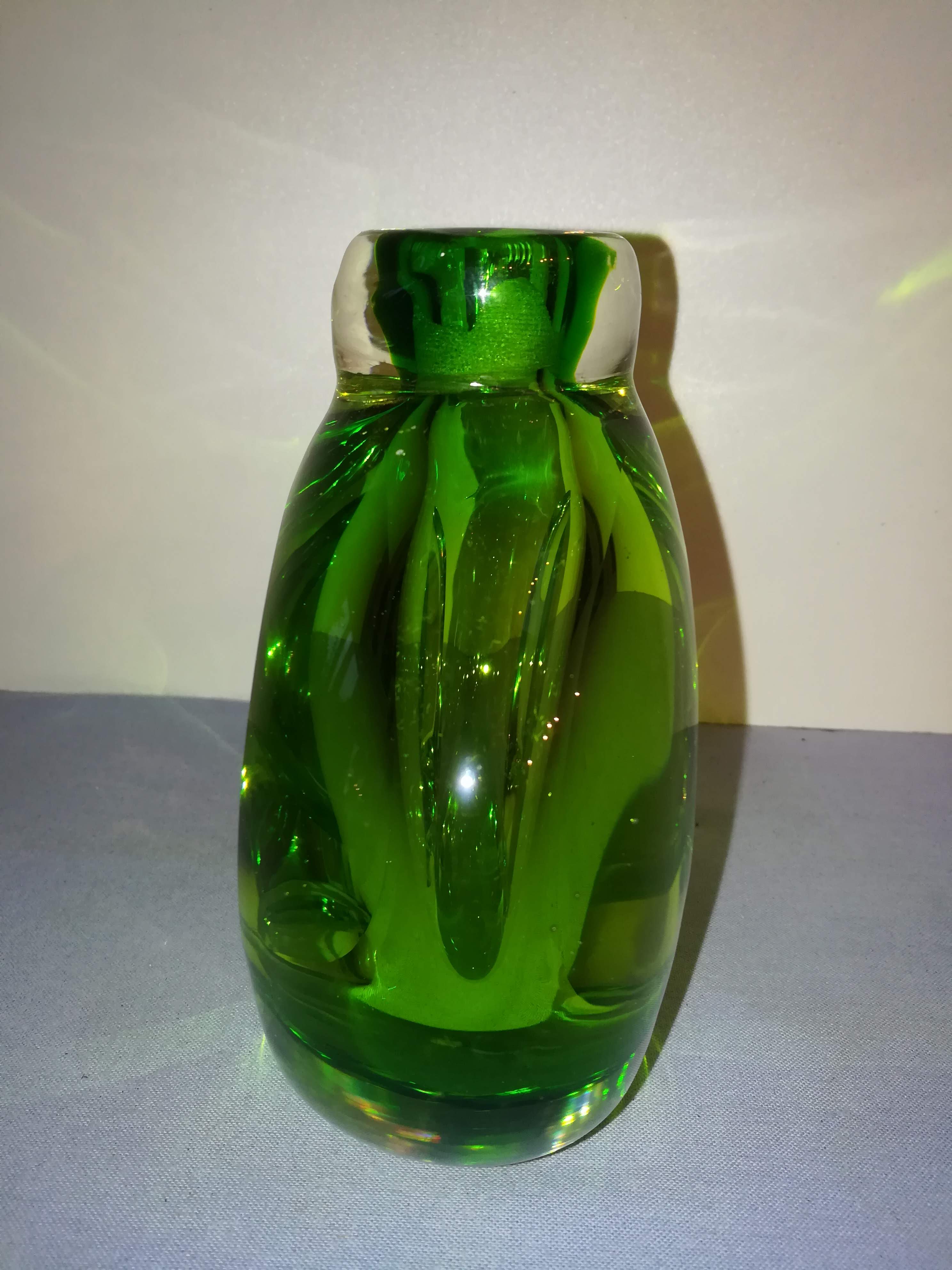 Vase in glass 20th
