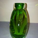 Vase en verre soufflé XXème