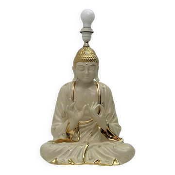Lampe de table Bouddha en porcelaine italienne du milieu du siècle par Zanotto, années 1970