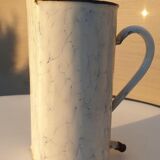 Pot washbasin wall mounted sheet metal enamelled