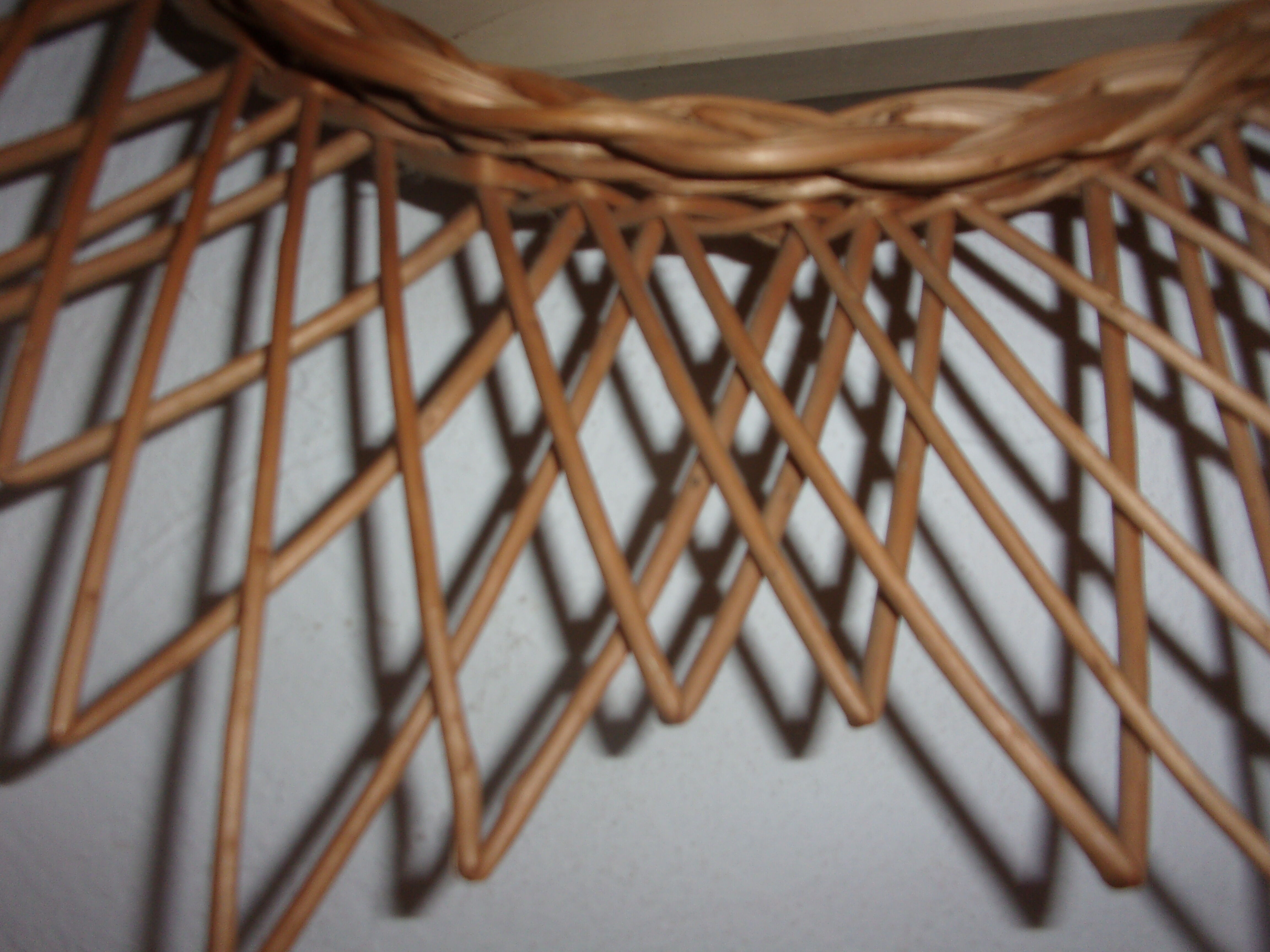 Vintage wicker sun mirror 58cm