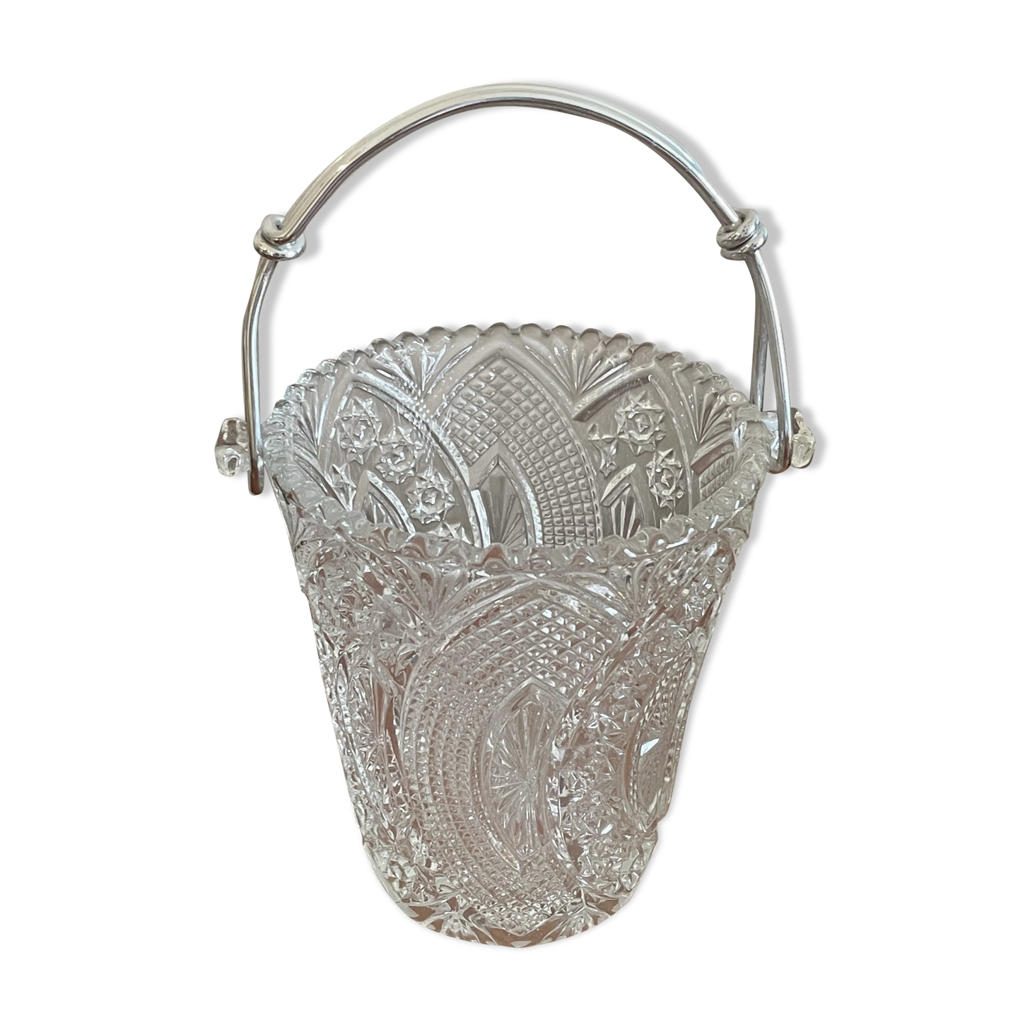 Cut glass ice bucket