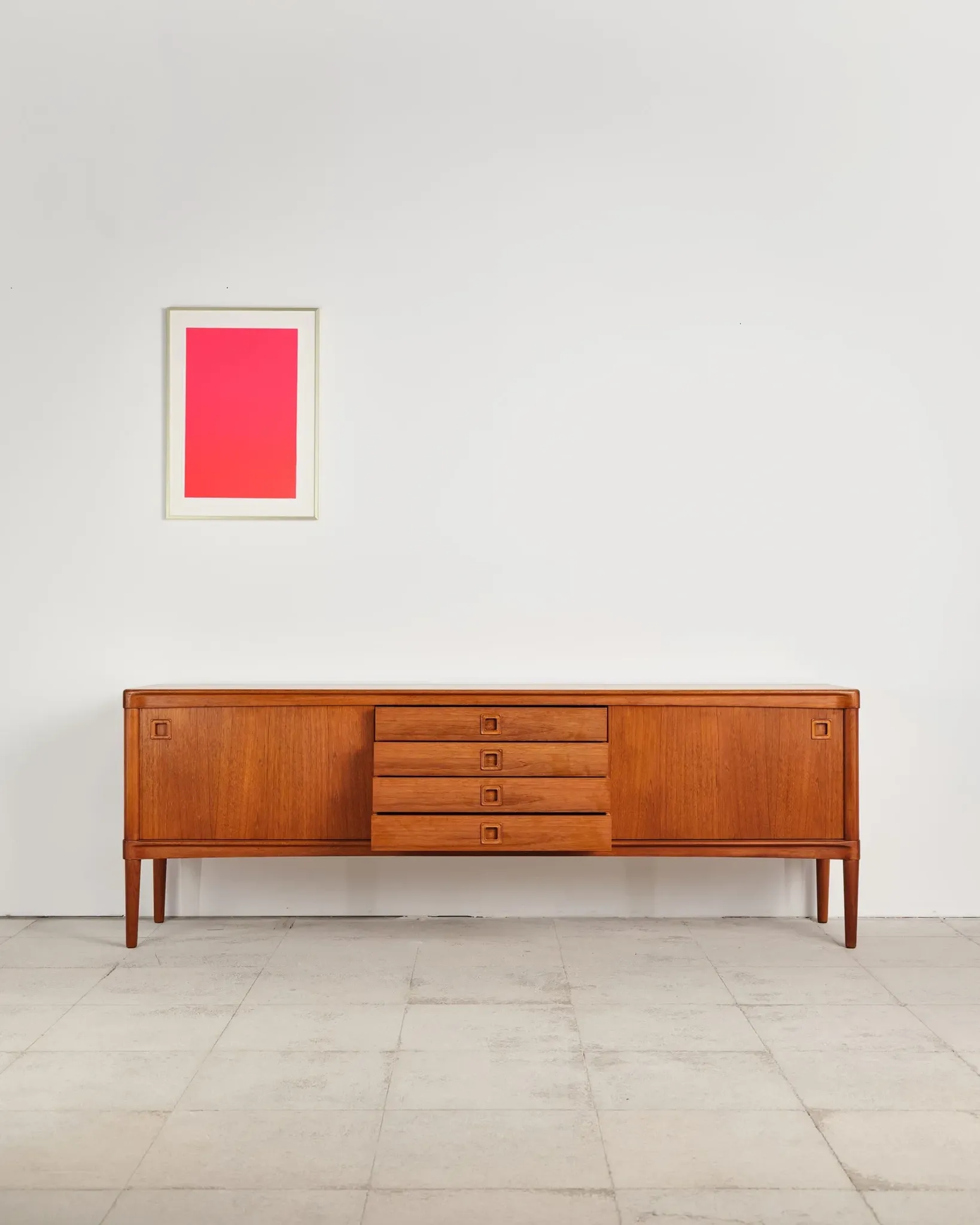Teak enfilade by H.W. Klein for Bramin, Denmark, 1960s.