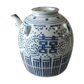 Ancienne théière de mariage, en porcelaine, Chine