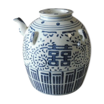 Ancienne théière de mariage, en porcelaine, Chine