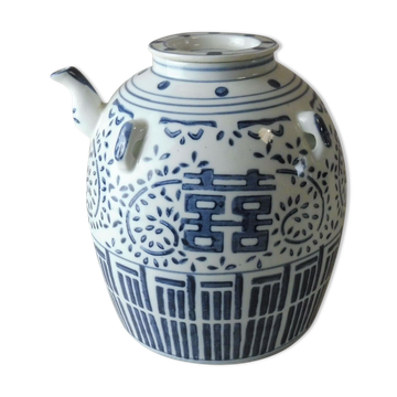 Ancienne théière de mariage, en porcelaine, Chine