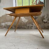 Vintage oak compass desk