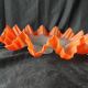 Art Deco / Corolla lampshade / Glass paste / orange / opalescent white