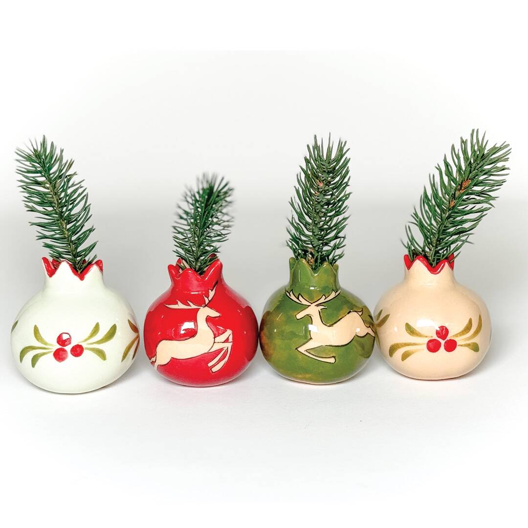 Mini Iznik Ceramic Vase Christmas