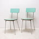 Paire de chaises café en formica de couleur tchécoslovaque, années 1960