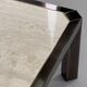 Square coffee table from the 80s in metal and travertine Belgochrome Design.