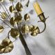 Pair of double flower bouquet sconces in brass 1960