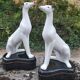 Pair of glazed porcelain Greyhounds 1940/50