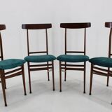 1960s Set Of Four Mahogany Dining Chairs, Italy