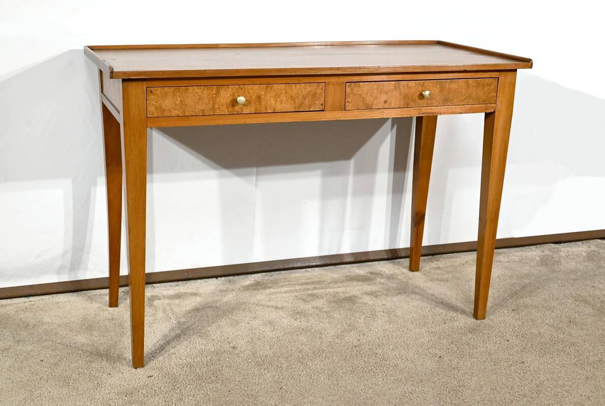 Desk Table in Ash, Mahogany and Cherry, Directoire Style – Mid-19th Century