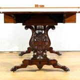 Desk Table with Shutters in Solid Rosewood, Restoration Period – Early 19th Century