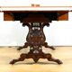 Table, bureau à volets en palissandre massif, époque Restauration, début XIXème