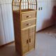 Vintage Library - 2 drawers - Woven rattan cupboard - 1980s - natural