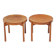 Pair of round teak side tables attributed to Jens Harald Quistgaard.