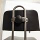 Pair of French Army telegraph operator's swivel chairs, new leather