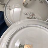 Vintage service porcelain Limoges 37 pieces france limoges unic beige gray gold