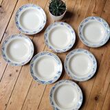 Set of 7 soup plates n°64 Moulin des Loups et Hamage