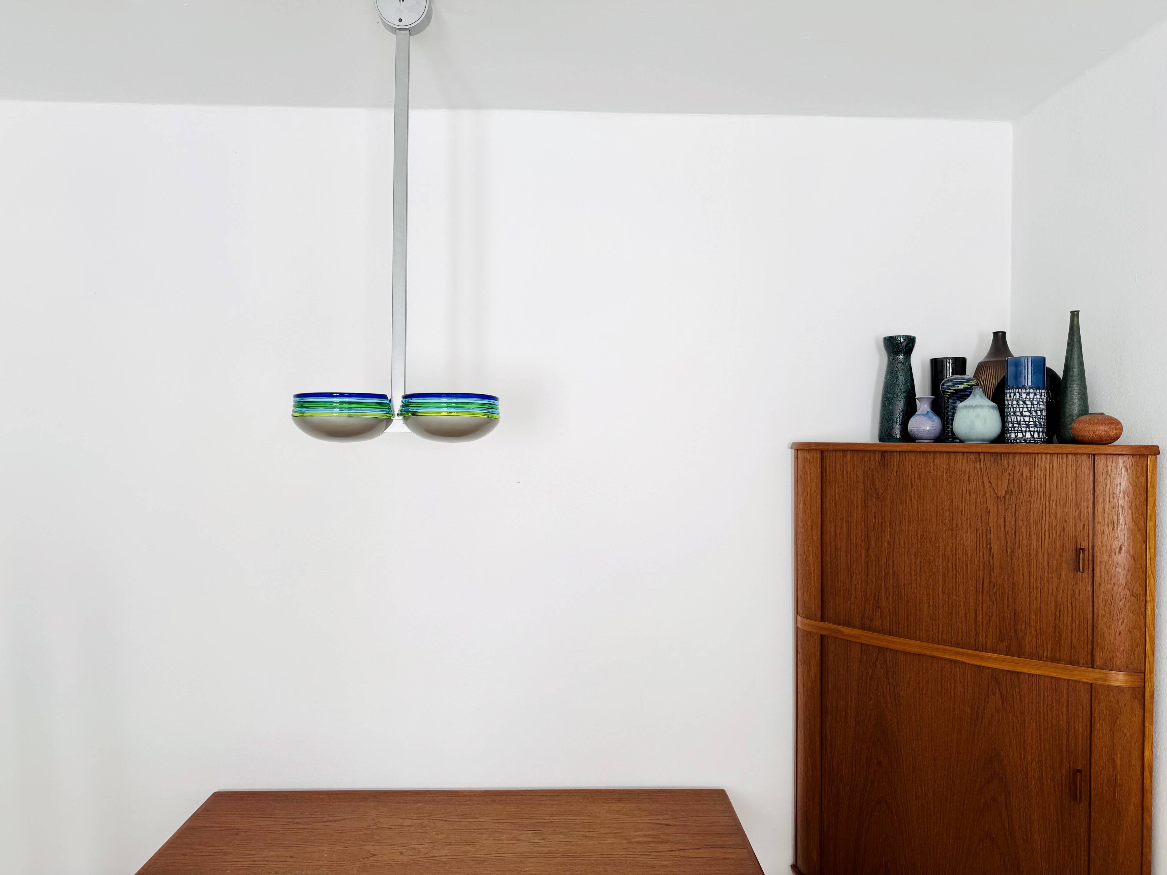Murano Glass Pendant Lamp by Roberto Pamio for Leucos