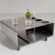Coffee table/bar in stainless steel, France 1970
