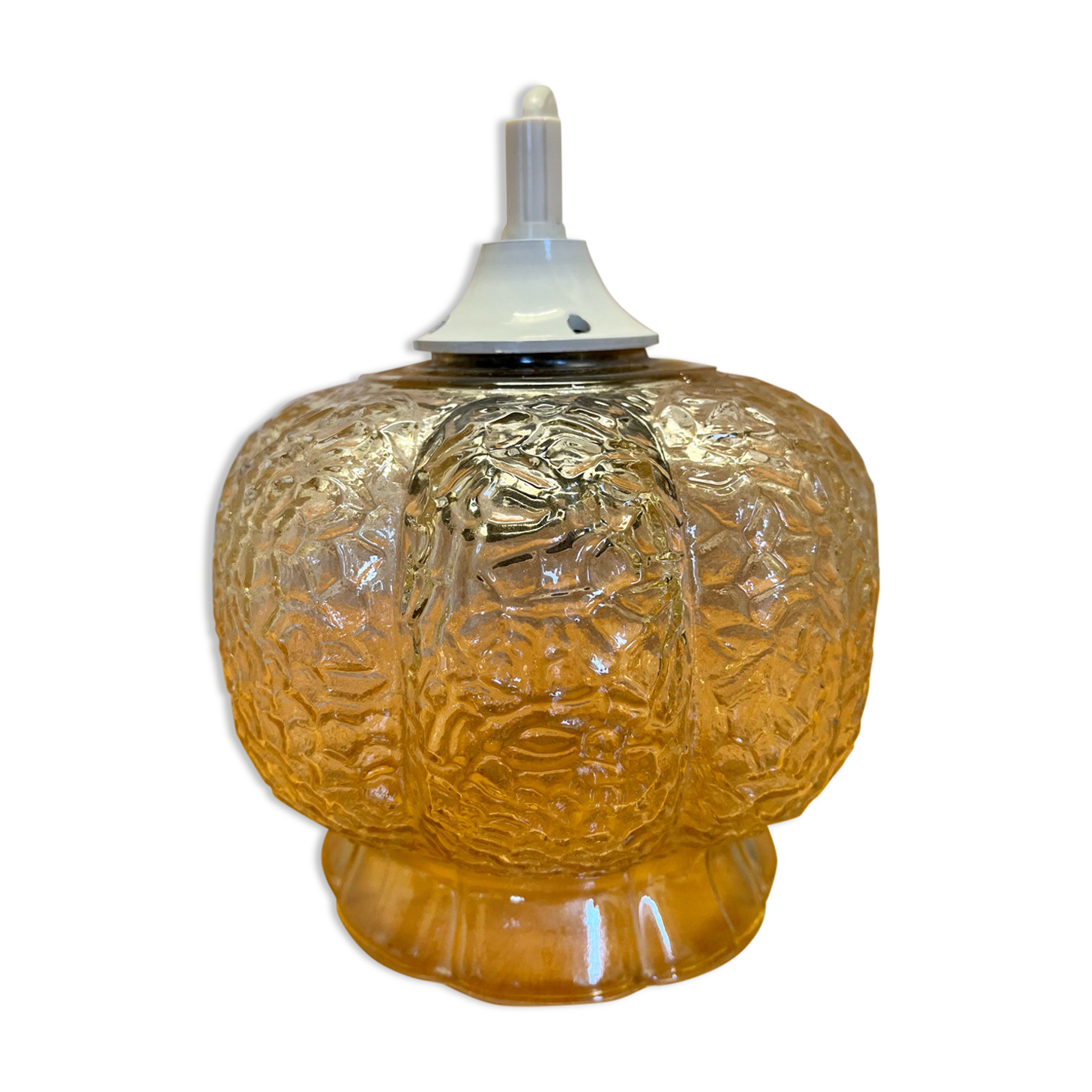 Vintage glass pendant lamp 1960