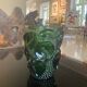 Vase en verre avec décors floraux