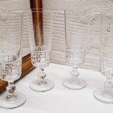 Set 4 champagne flutes diamond tips