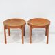 Pair of round teak side tables attributed to Jens Harald Quistgaard.