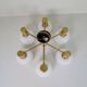 Mid-century brass ceiling light ASEA Sweden, 1950s