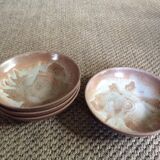 Série de 4 assiettes creuses en grès