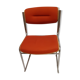 Fabric and wood chair ornage
